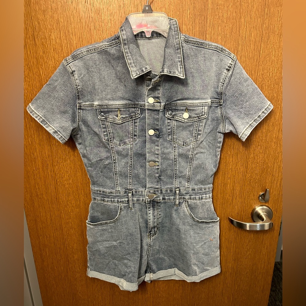 Denim romper